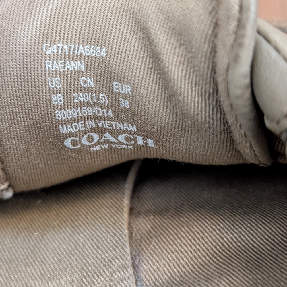 Coach Raeann Soft Vintage Leather Sneaker Women’s Size 8B Slate Gray Brown - Picture 4 of 8